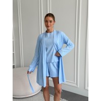 Халат трикотажный женский+пижама Morning Sky Blue
