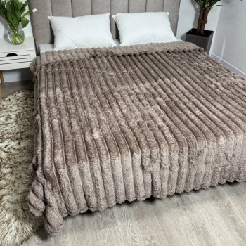 Стильный плед плюшевый Шарпей Royal Капучино 200x230