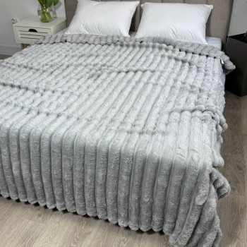 Плюшевый плед на кровать Шарпей Royal Серый 200x230 700713 от HomeBrand в интернет-магазине PannaTeks