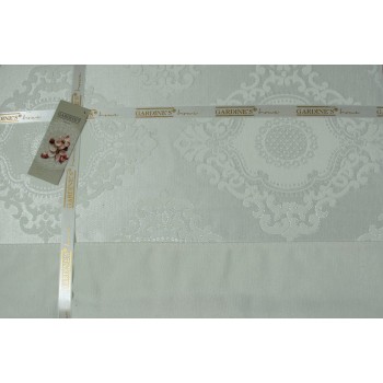 Жаккард покрывало на евро кровать Miray Кремовое 240x260 Турция фото 2