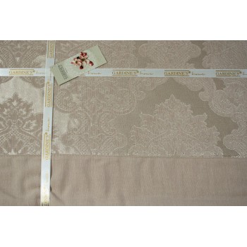 Покрывало жаккард Турция на кровать евро Ezgi Бежевое 240x260 фото 1