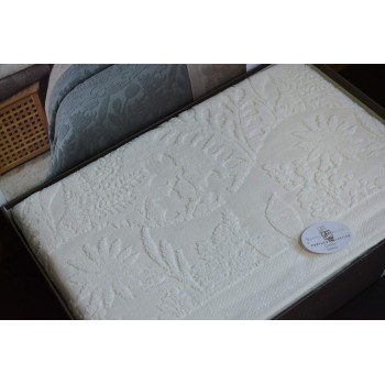 Кремовая простынь махровая Турция евро 220x240 Amazon Ekru 100% хлопок фото 3