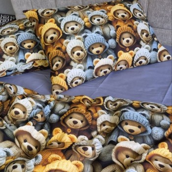 Постельное белье 100% хлопок cotton 5D Стиляги+Лаванда Постельное белье 100% хлопок cotton 5D Стиляги+Лаванда