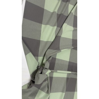 Вареный хлопок постельное белье в клеточку Green Kilt фото 6