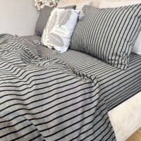 Постельное белье в полоску из вареного хлопка Style