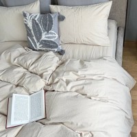 Комплект постельного белья вареный хлопок Creamy Beige Комплект постельного белья вареный хлопок Creamy Beige