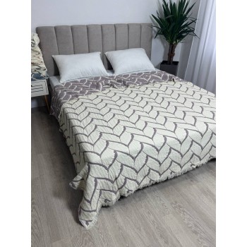 Покрывало евро двустороннее муслиновое 220x240 Аларик Сливовый фото 4