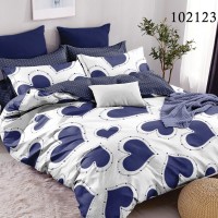 Постельное белье из бязи Сердечки Blue