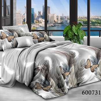 Комплект постельного белья из поликоттона Бабочки Grey