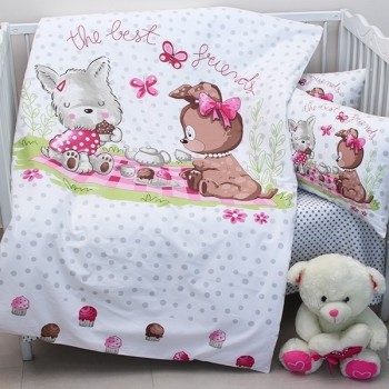 Детская постель в кроватку Best frends Белый cotton 05193-2 от PrimaTeks в интернет-магазине PannaTeks