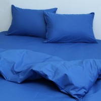 Синее постельное белье однотонное Princess Blue ранфорс