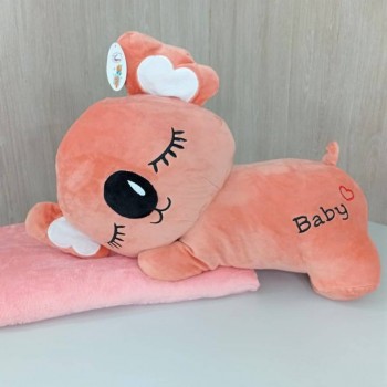 Мягкая игрушка с пледом внутри Коала терракотовая
