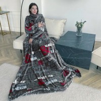 Уютный плед с рукавами Lauch серый микрофибра