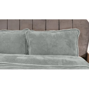 Покрывало на евро кровать Полоска Темно-серая 220x240 Турция изображение 2 Покрывало на евро кровать Полоска Темно-серая 220x240 Турция фото 2