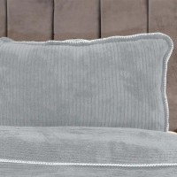 Евро покрывало турецкое Полоска Серая 220x240 с наволочками Евро покрывало турецкое Полоска Серая 220x240 с наволочками