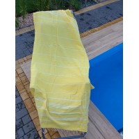 Турецкий пештемаль для бани/сауны/пляжа 100x180 Желтый